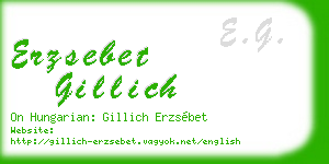 erzsebet gillich business card