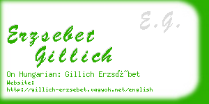 erzsebet gillich business card